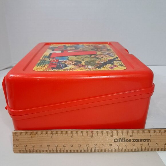 Vintage The A-TEAM Plastic Red Lunch Box 1983 Thermos Brand ateam Mr. T tv show - Picture 10 of 15